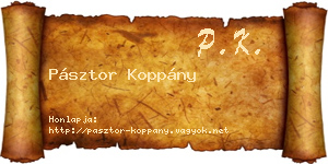 Pásztor Koppány névjegykártya